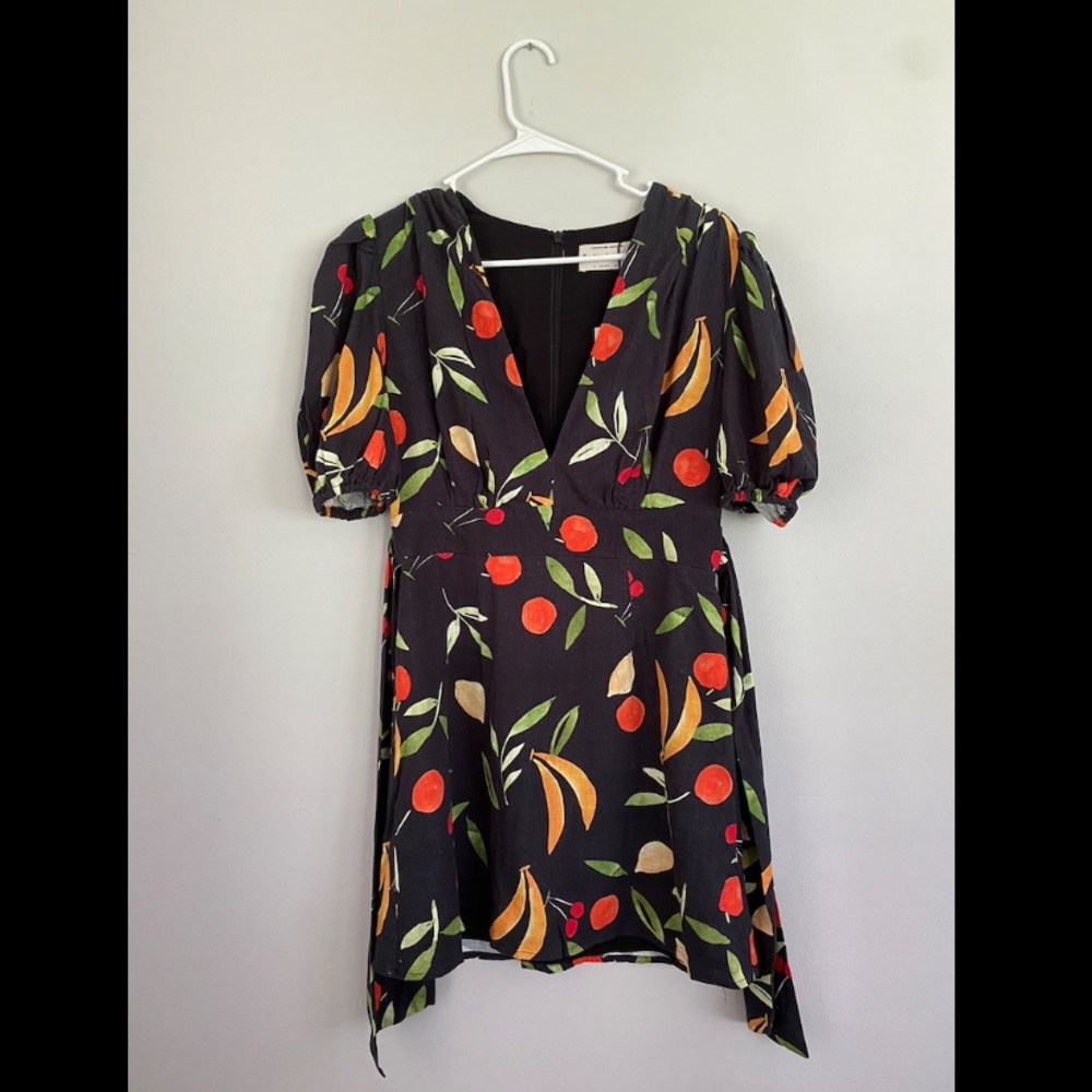 BNKR calypso ss mini dress black fruit bowl